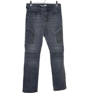 RSQ Jeans Boys 20 Black Super Skinny Stretch Moto Denim Pants